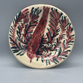 Plato pájaro de cerámica artesanal. Anita Trenzamundos.